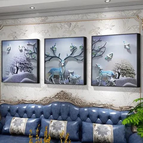 抽象 单幅 装饰画 现代简约 酒店背景墙挂画 砂岩浮雕