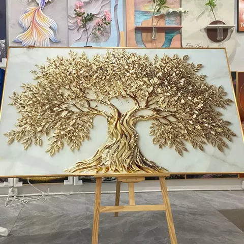 植物 单幅 装饰画 现代简约 客厅背景墙挂画 LED带灯画