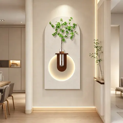 植物 单幅 装饰画 现代简约 客厅背景墙挂画 LED带灯画