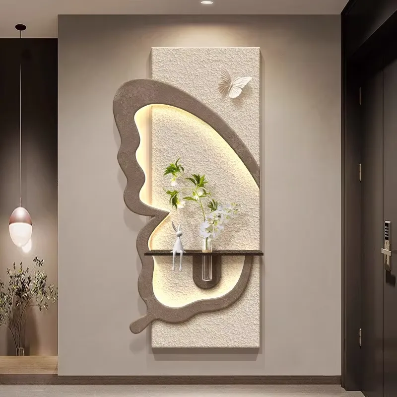 植物 单幅 装饰画 现代简约 玄关背景墙挂画 砂岩浮雕
