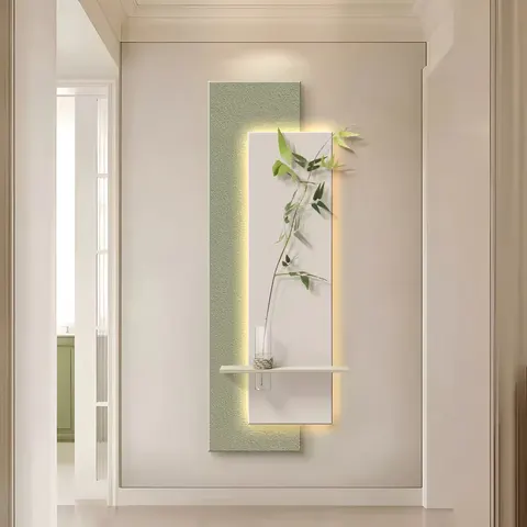 植物 单幅 装饰画 现代简约 玄关背景墙挂画 LED带灯画