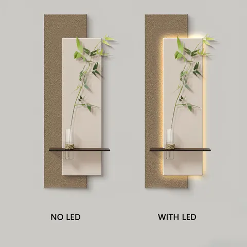 植物 单幅 装饰画 现代简约 玄关背景墙挂画 LED带灯画