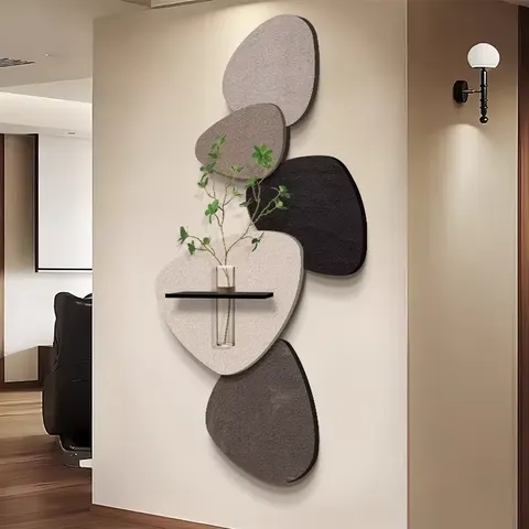 植物 单幅 装饰画 现代简约 客厅背景墙挂画 砂岩浮雕
