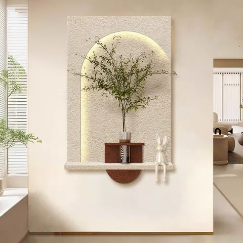 植物 单幅 装饰画 现代简约 餐厅背景墙挂画 LED带灯画