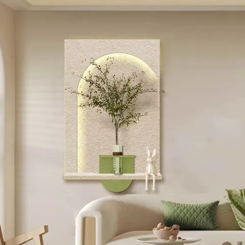 植物 单幅 装饰画 现代简约 餐厅背景墙挂画 LED带灯画