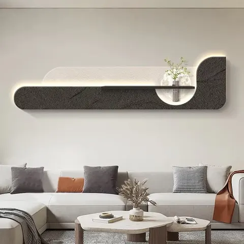 植物 单幅 装饰画 现代简约 客厅背景墙挂画 LED带灯画