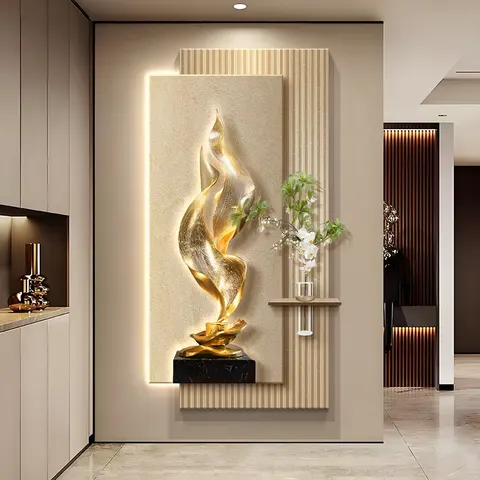 植物 单幅 装饰画 现代简约 客厅背景墙挂画 LED带灯画