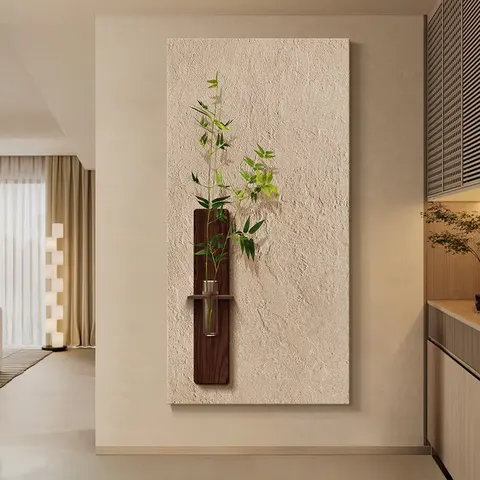 植物 单幅 装饰画 现代简约 玄关背景墙挂画 砂岩浮雕