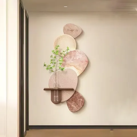 植物 单幅 装饰画 现代简约 玄关背景墙挂画 砂岩浮雕