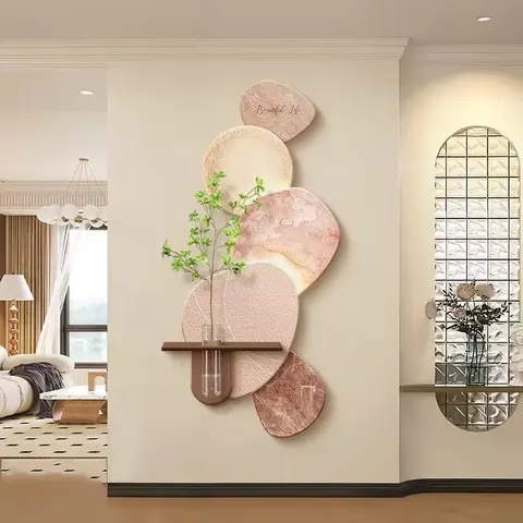 植物 单幅 装饰画 现代简约 玄关背景墙挂画 砂岩浮雕