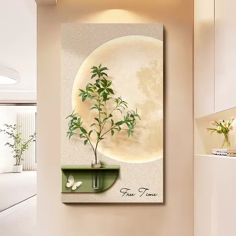 植物 单幅 装饰画 现代简约 客厅背景墙挂画 LED带灯画