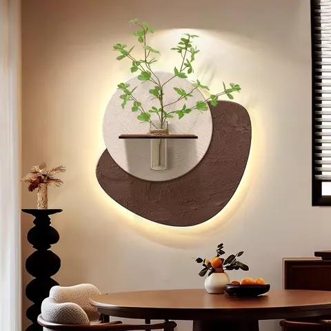 植物 单幅 装饰画 现代简约 餐厅背景墙挂画 LED带灯画