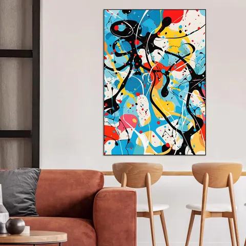 抽象 单幅 装饰画 轻奢风 餐厅背景墙挂画 晶瓷画