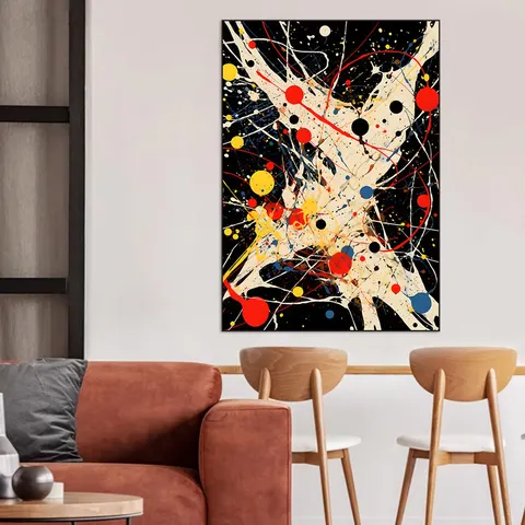 抽象 单幅 装饰画 轻奢风 餐厅背景墙挂画 晶瓷画
