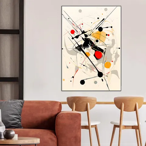 抽象 单幅 装饰画 轻奢风 餐厅背景墙挂画 晶瓷画