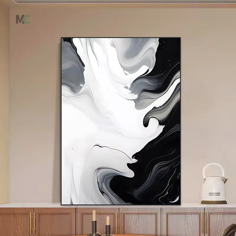 抽象 单幅 装饰画 现代简约 玄关背景墙挂画 晶瓷画