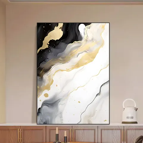 抽象 单幅 装饰画 现代简约 玄关背景墙挂画 晶瓷画