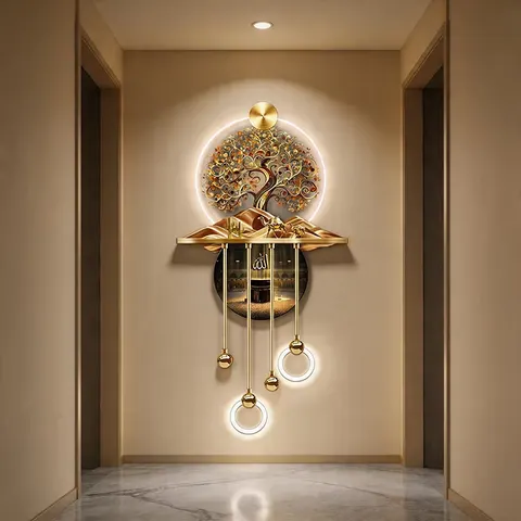 植物 单幅 装饰画 新中式 客厅背景墙挂画 金属壁饰