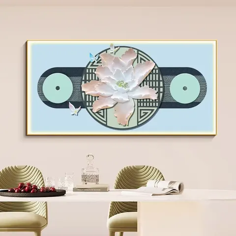 抽象 单幅 装饰画 现代简约 客厅背景墙挂画 LED带灯画