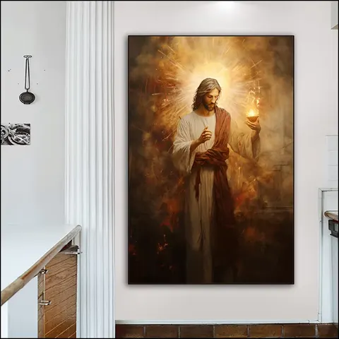 人物 单幅 装饰画 现代简约 客厅背景墙挂画 LED带灯画
