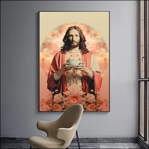 人物 单幅 装饰画 现代简约 客厅背景墙挂画 LED带灯画
