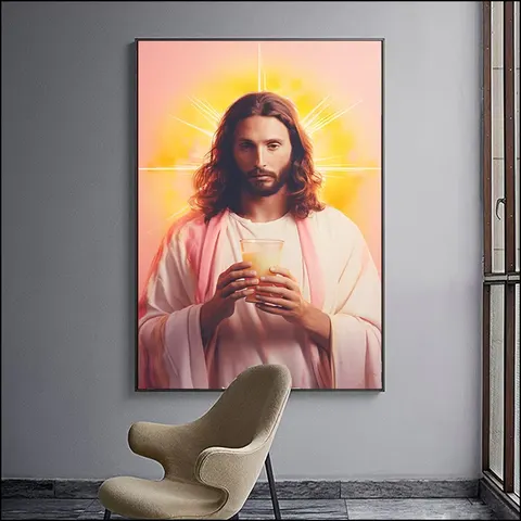 人物 单幅 装饰画 现代简约 客厅背景墙挂画 LED带灯画