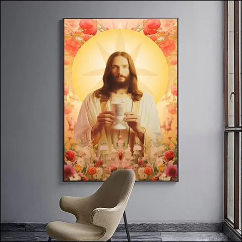 人物 单幅 装饰画 现代简约 客厅背景墙挂画 LED带灯画