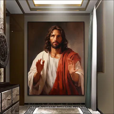 人物 单幅 装饰画 现代简约 客厅背景墙挂画 LED带灯画