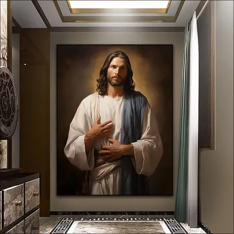 人物 单幅 装饰画 现代简约 客厅背景墙挂画 LED带灯画