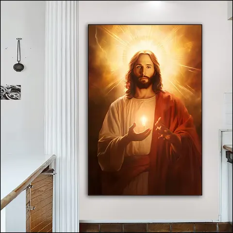 人物 单幅 装饰画 现代简约 客厅背景墙挂画 LED带灯画