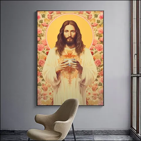 人物 单幅 装饰画 现代简约 客厅背景墙挂画 LED带灯画