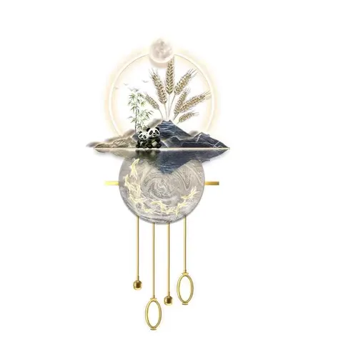 山水 单幅 装饰画 现代简约 客厅背景墙挂画 LED带灯画