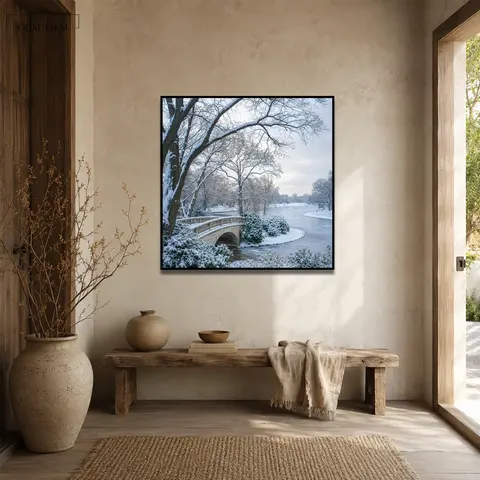 山水 单幅 装饰画 现代简约 客厅背景墙挂画 晶瓷画