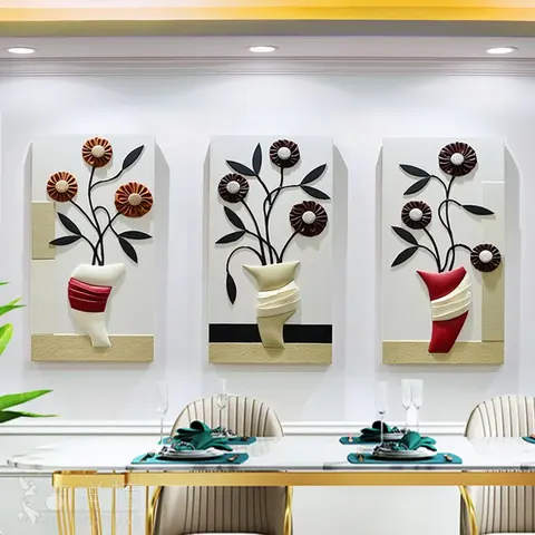 抽象 单幅 装饰画 现代简约 餐厅背景墙挂画 手工皮雕