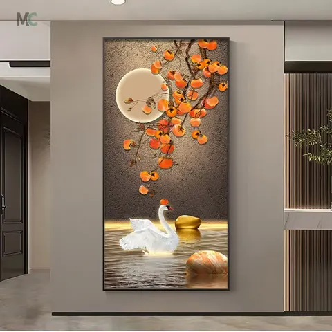抽象 单幅 装饰画 轻奢风 客厅背景墙挂画 晶瓷画
