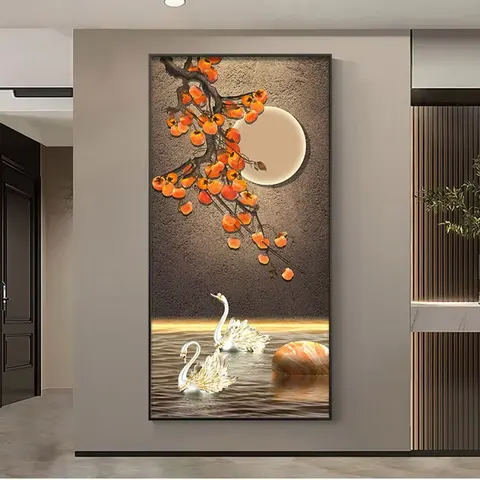 抽象 单幅 装饰画 轻奢风 客厅背景墙挂画 晶瓷画