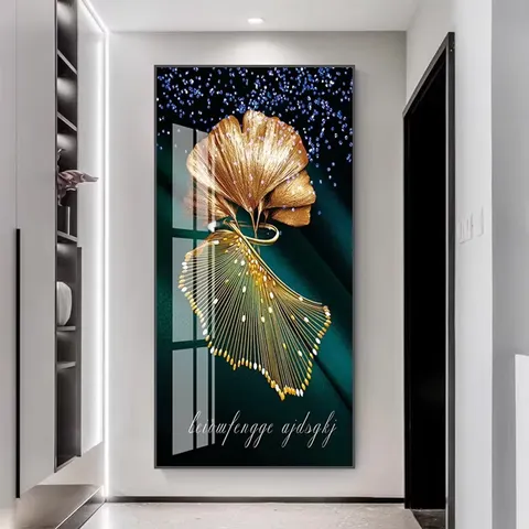 抽象 单幅 装饰画 轻奢风 玄关背景墙挂画 晶瓷画