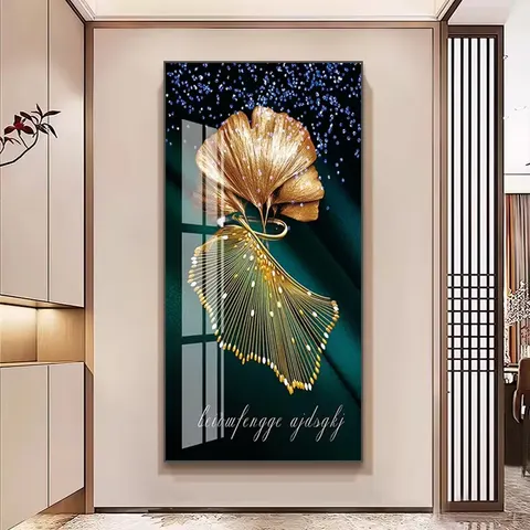 抽象 单幅 装饰画 轻奢风 玄关背景墙挂画 晶瓷画