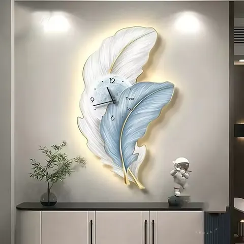 羽毛 单幅 装饰画 轻奢风 客厅背景墙挂画 LED带灯画