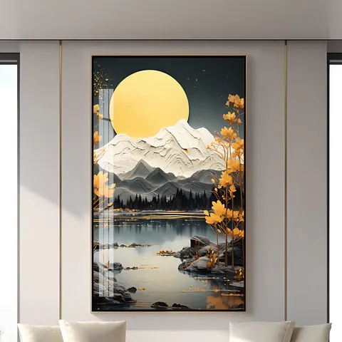 抽象 单幅 装饰画 轻奢风 餐厅背景墙挂画 壁饰摆件