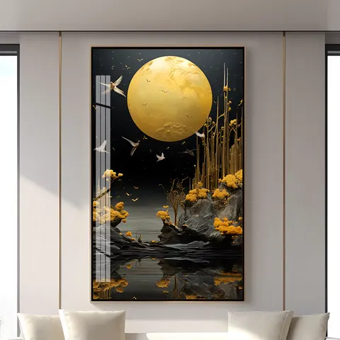 抽象 单幅 装饰画 轻奢风 餐厅背景墙挂画 壁饰摆件