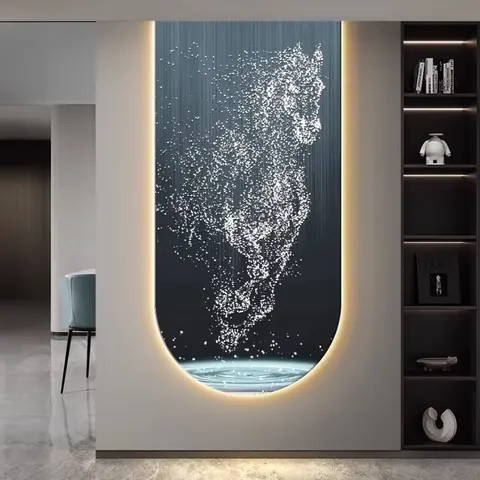 动物 单幅 装饰画 轻奢风 玄关背景墙挂画 LED带灯画
