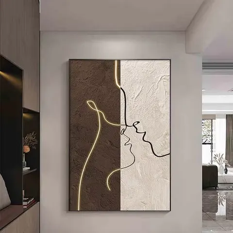 抽象 单幅 装饰画 复古怀旧 玄关背景墙挂画 晶瓷画