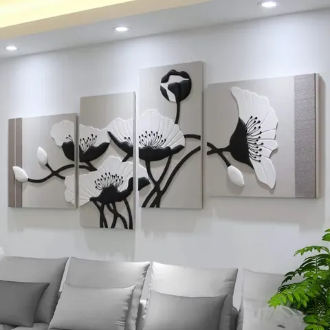 抽象 单幅 装饰画 现代简约 客厅背景墙挂画 手工皮雕