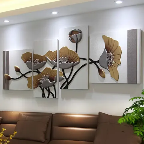 抽象 单幅 装饰画 现代简约 客厅背景墙挂画 手工皮雕