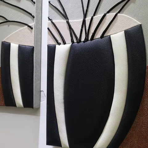 抽象 单幅 装饰画 现代简约 客厅背景墙挂画 手工皮雕