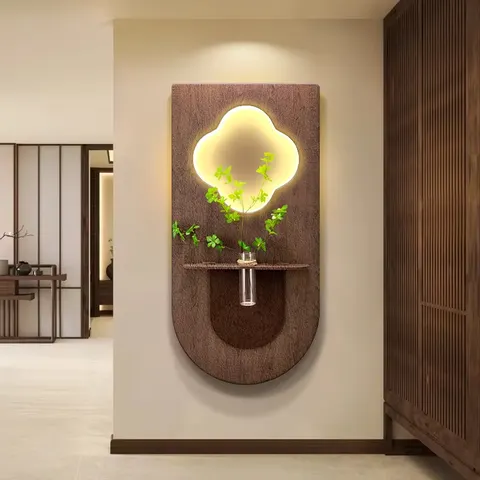 抽象 单幅 装饰画 现代简约 玄关背景墙挂画 LED带灯画