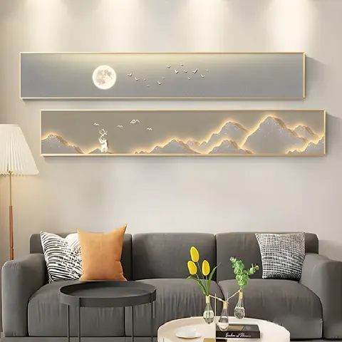 抽象 单幅 装饰画 现代简约 卧室背景墙挂画