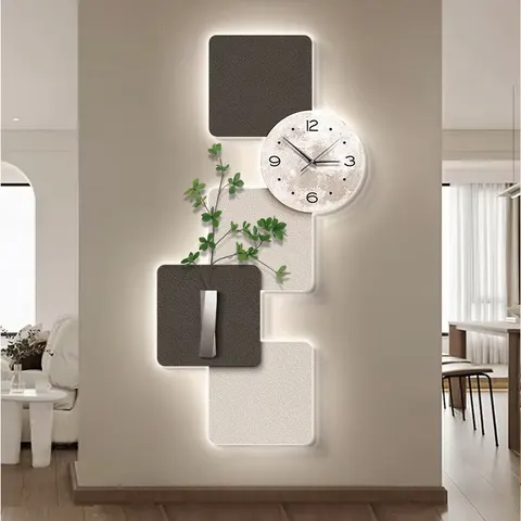 抽象 单幅 装饰画 现代简约 玄关背景墙挂画 LED带灯画