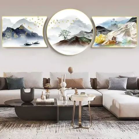 山水 单幅 装饰画 现代简约 客厅背景墙挂画